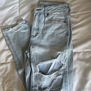 American Eagle Outfitters Light Blue Ripped Skinny Jeans